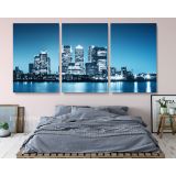 Docklands Canary Wharf Skyline Wallpaper Wall Art Panoramic Canvas Wall Art - Image 4