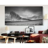 Panoramic Black and White Photography Canvas Wall Art - Image 2