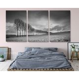 Panoramic Black and White Photography Canvas Wall Art - Image 5