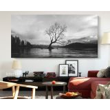 Panoramic Black and White Photography Canvas Wall Art - Image 3