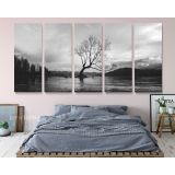 Panoramic Black and White Photography Canvas Wall Art - Image 7