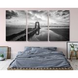 Panoramic Black and White Photography Printed Canvas Wall Art - Image 3