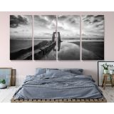 Panoramic Black and White Photography Printed Canvas Wall Art - Image 4