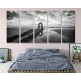 Panoramic Black and White Photography Printed Canvas Wall Art - Image 5