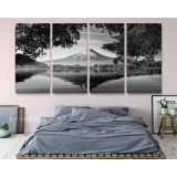Panoramic Black and White Photography Printed Canvas Wall Artwork - Image 4