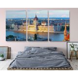 Hungarian Parliament Building Panoramic Canvas with Frame - Image 3