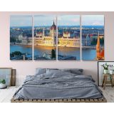 Hungarian Parliament Building Panoramic Canvas with Frame - Image 4