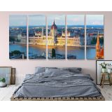 Hungarian Parliament Building Panoramic Canvas with Frame - Image 5