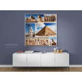 Ancient Egypt Civilization Collage Poster Print Canvas with Frame - Image 3