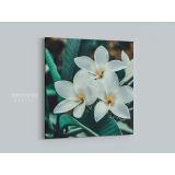 Portrait Tropical Flowers Leaves Canvas for Green Leaves Canvas Wall Art - Image 2
