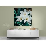 Portrait Tropical Flowers Leaves Canvas for Green Leaves Canvas Wall Art - Image 3