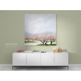 Modern Watercolour Spring Tree Paint Canvas Wall Art - Image 5