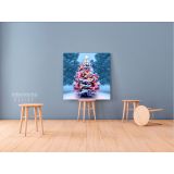 Christmas Tree Gift Print Painting Poster Framed Canvas - Image 2