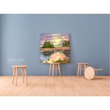 Beautiful Modern Watercolour Scenery Paint Canvas Wall Art - Image 3