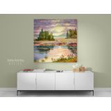 Beautiful Modern Watercolour Scenery Paint Canvas Wall Art - Image 4