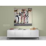 Banksy Style Jean Michel Basquiat Canvas - Image 3