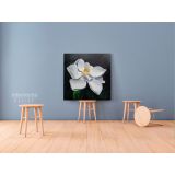 White Magnolia Flower Canvas Wall Art - Image 2