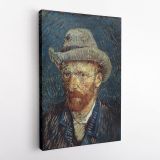 Vincent Van Gogh Painting Self-Portrait With Felt Hat Abstract PaintingWall Art Mural Canvas - Image 2
