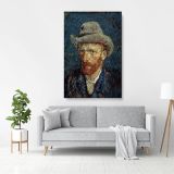 Vincent Van Gogh Painting Self-Portrait With Felt Hat Abstract PaintingWall Art Mural Canvas - Image 7