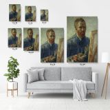 Vincent Van Gogh Painting Self-Portrait As An Artist Abstract Painting Photo Print on Canvas - Image 4