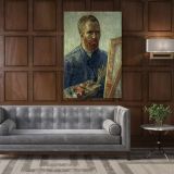 Vincent Van Gogh Painting Self-Portrait As An Artist Abstract Painting Photo Print on Canvas - Image 5