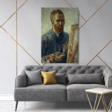 Vincent Van Gogh Painting Self-Portrait As An Artist Abstract Painting Photo Print on Canvas - Image 6