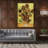 Vincent Van Gogh Painting Sunflowers Canvas Wall Art - Image 5
