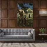 Vincent Van Gogh Painting Pine Trees Garden Saint Paul Hospital Abstract Painting Canvas - Image 5