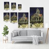 Vincent Van Gogh Painting The Church At Auvers Abstract Painting Photo Print on Canvas - Image 4
