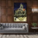 Vincent Van Gogh Painting The Church At Auvers Abstract Painting Photo Print on Canvas - Image 5