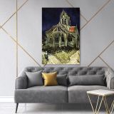 Vincent Van Gogh Painting The Church At Auvers Abstract Painting Photo Print on Canvas - Image 6
