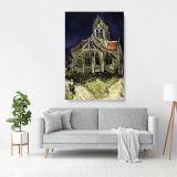 Vincent Van Gogh Painting The Church At Auvers Abstract Painting Photo Print on Canvas - Image 7