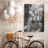 Marilyn Monroe Sexy Black and White Canvas Model Singer Nude Photo Print on Canvas - Image 2