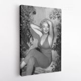 Marilyn Monroe Sexy Black and White Canvas Model Singer Nude Photo Print on Canvas - Image 3
