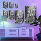 Marilyn Monroe Sexy Black and White Canvas Model Singer Nude Photo Print on Canvas - Image 6