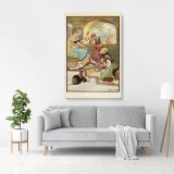 Original Art Painting Wall Artwork in Canvas with Frame, Painting model Photo Poster Print in Canvas