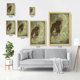 Boy Painting Photo Poster Print in Canvas with Frame Original Wall Artwork Painting in Canvas - Image 2