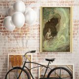 Boy Painting Photo Poster Print in Canvas with Frame Original Wall Artwork Painting in Canvas - Image 5