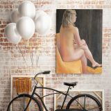 Famous Women's Erotica Painting by Owen Claxton Canvas Wall Art - Image 4