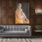 Famous Women's Erotica Painting by Owen Claxton Canvas Wall Art - Image 5