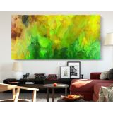 Panoramic Abstract Painting Canvas Photo Print with Frame Home Decor Wall Mural Hangings Gift - Image 2
