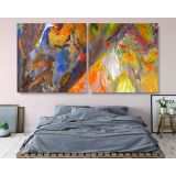 Panoramic Abstract Painting Canvas Photo Print with Frame Abstract Canvas Home Decor Wall Mural - Image 4