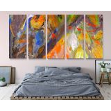 Panoramic Abstract Painting Canvas Photo Print with Frame Abstract Canvas Home Decor Wall Mural - Image 7