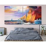 Panoramic Giclee Modern Abstract Art Canvas Wall Art - Image 4