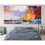 Panoramic Giclee Modern Abstract Art Canvas Wall Art - Image 6
