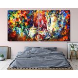 Tea Party Palette Knife Oil Painting by Leonid Afremov Canvas Wall Art - Image 4