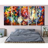 Tea Party Palette Knife Oil Painting by Leonid Afremov Canvas Wall Art - Image 7