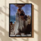 A Foregone Conclusion by Alma-Tadema - White Stone Steps and Draped Robes canvas wall art - Image 2