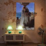 A Foregone Conclusion by Alma-Tadema - White Stone Steps and Draped Robes canvas wall art - Image 5