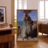 A Foregone Conclusion by Alma-Tadema - White Stone Steps and Draped Robes canvas wall art - Image 7